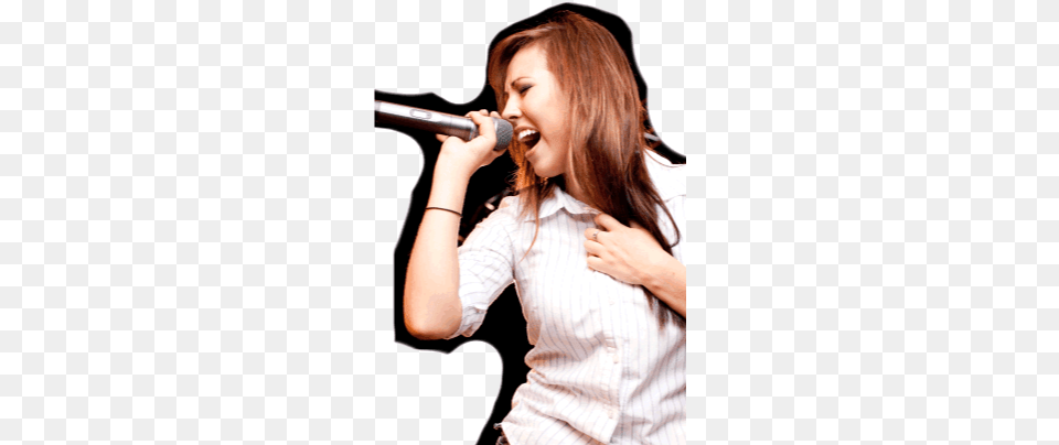 How To Breathe When Singing Girl Singing Transparent, Electrical Device, Microphone, Solo Performance, Person Free Png