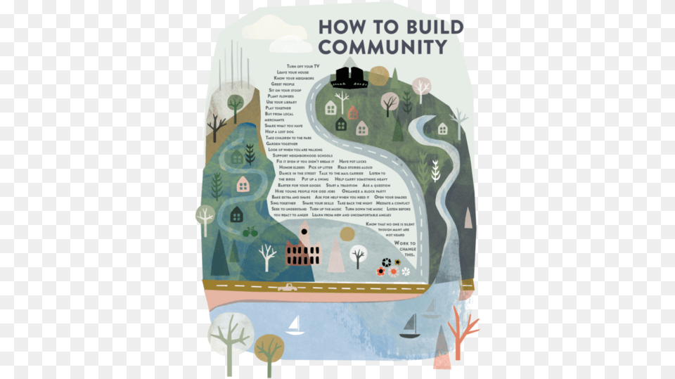 How To Build Community Cartoon, Advertisement, Poster Png Image
