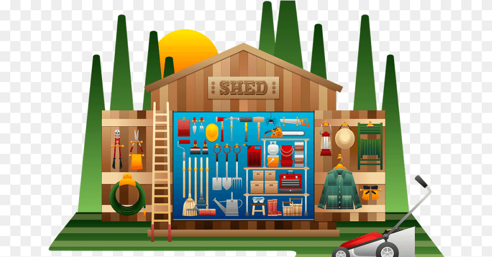 How To Clean Garden Tools Tool Shed Clipart, Outdoors Free Png