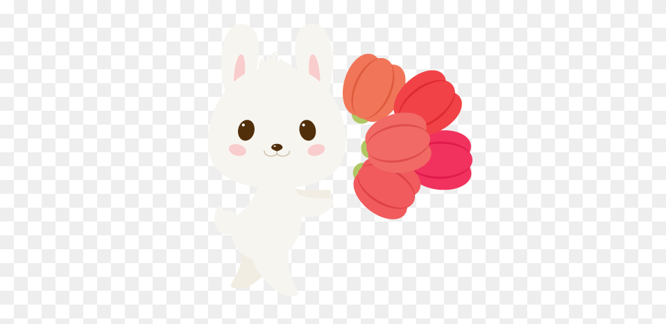 How To Create A Cute Spring Rabbit In Adobe Illustrator, Flower, Plant, Animal, Bear Free Png