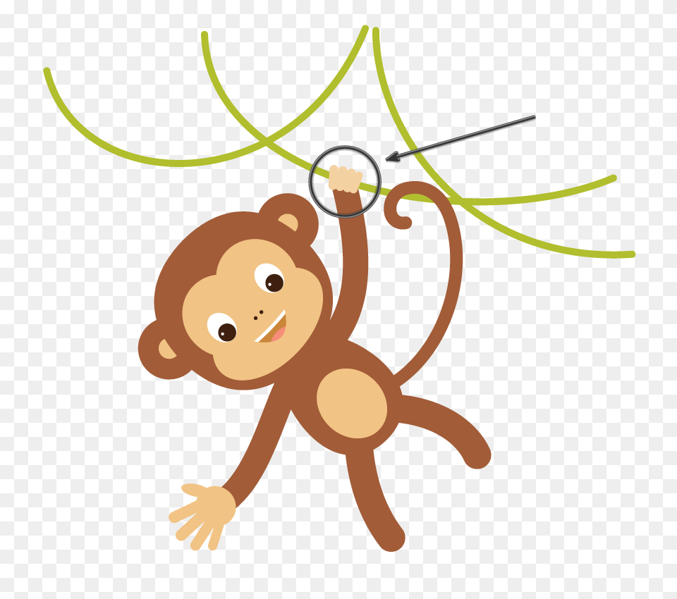 How To Create A Hanging Monkey Illustration In Adobe Illustrator, Animal, Bear, Mammal, Wildlife Png