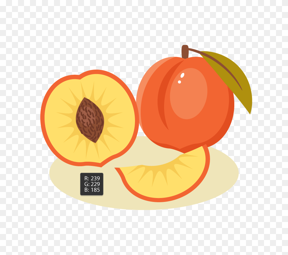 How To Create A Peach Illustration In Adobe Illustrator, Food, Fruit, Plant, Produce Png