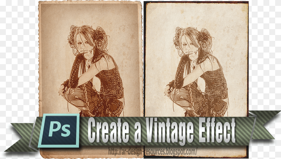 How To Create A Vintage Effect Adobe Photoshop Tutorial Visual Arts, Adult, Wedding, Person, Female Free Transparent Png