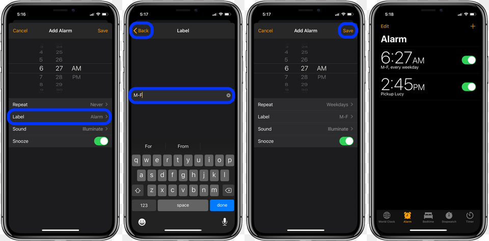 How To Create Repeating Scheduled Alarms On Iphone Ios 11 Type To Siri, Electronics, Mobile Phone, Phone, Text Png Image