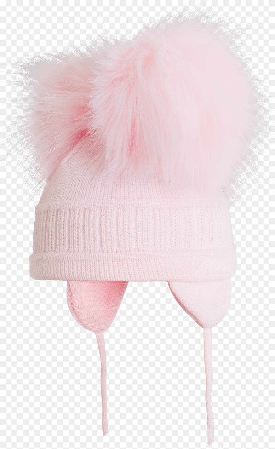 How To Crochet A Square Beanie With 2 Pom Poms Hat, Clothing, Cap, Bonnet, Baby Free Png Download