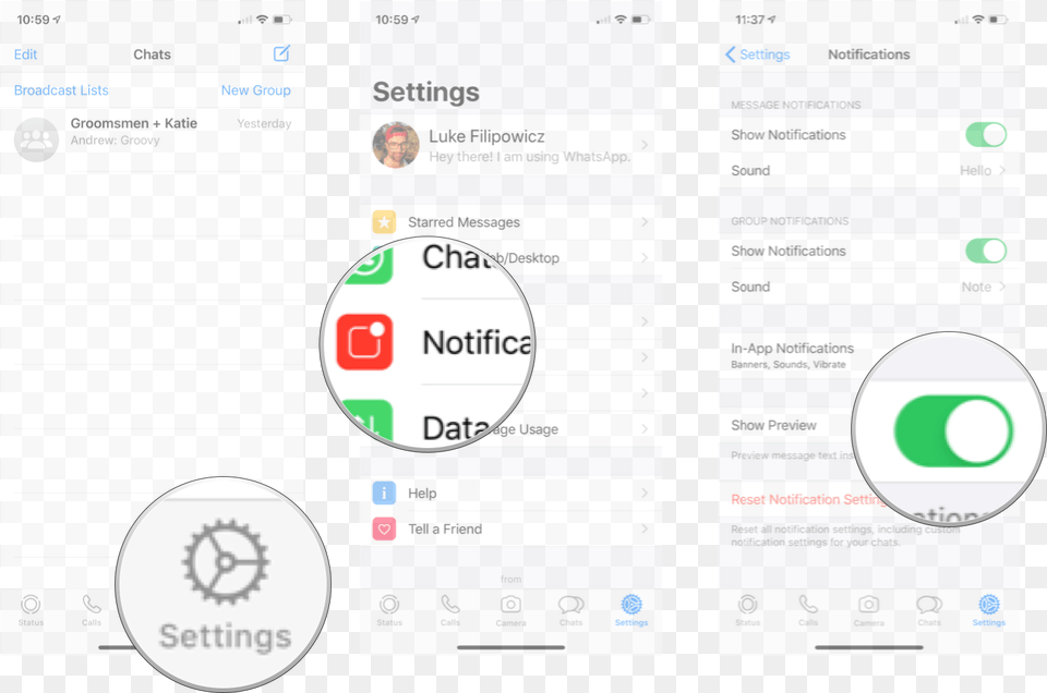 How To Customize Whatsapp Notifications Set Whatsapp Notification On Iphone, Text, Person Png