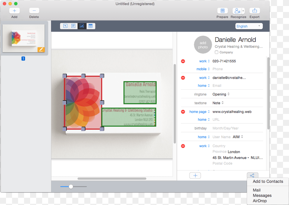 How To Digitize And Import Business Card Step Ocrwizard, File, Webpage, Business Card, Paper Free Transparent Png