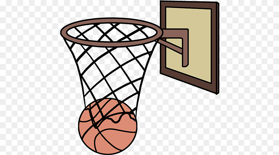 How To Draw A Basketball Hoop Really Easy Drawing Tutorial Basketball Hoop Easy Drawing Free Png Download