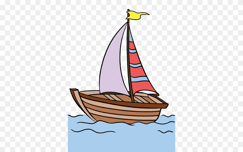 How To Draw A Boat In A Few Easy Steps Easy Drawing Guides, Sailboat, Transportation, Vehicle, Dinghy Png Image