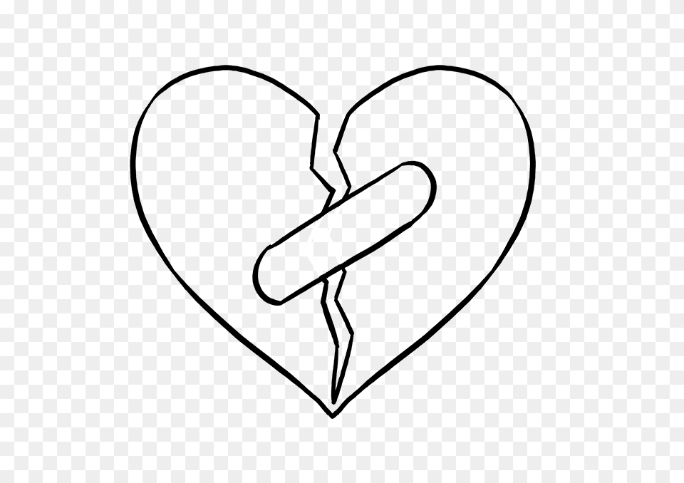 How To Draw A Broken Heart Free Png Download