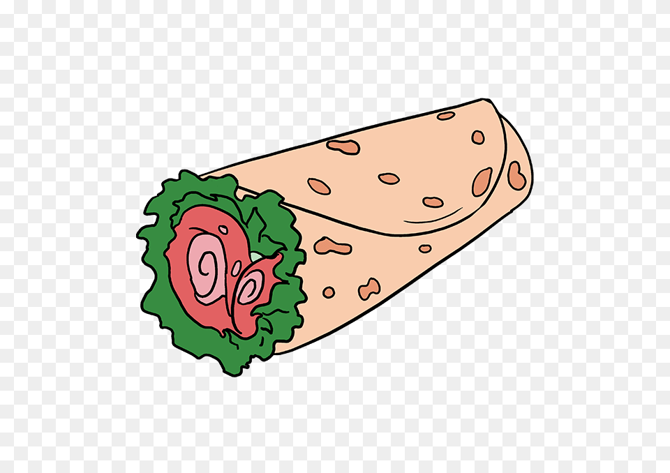 How To Draw A Burrito, Food, Sandwich Wrap, Baby, Person Free Transparent Png