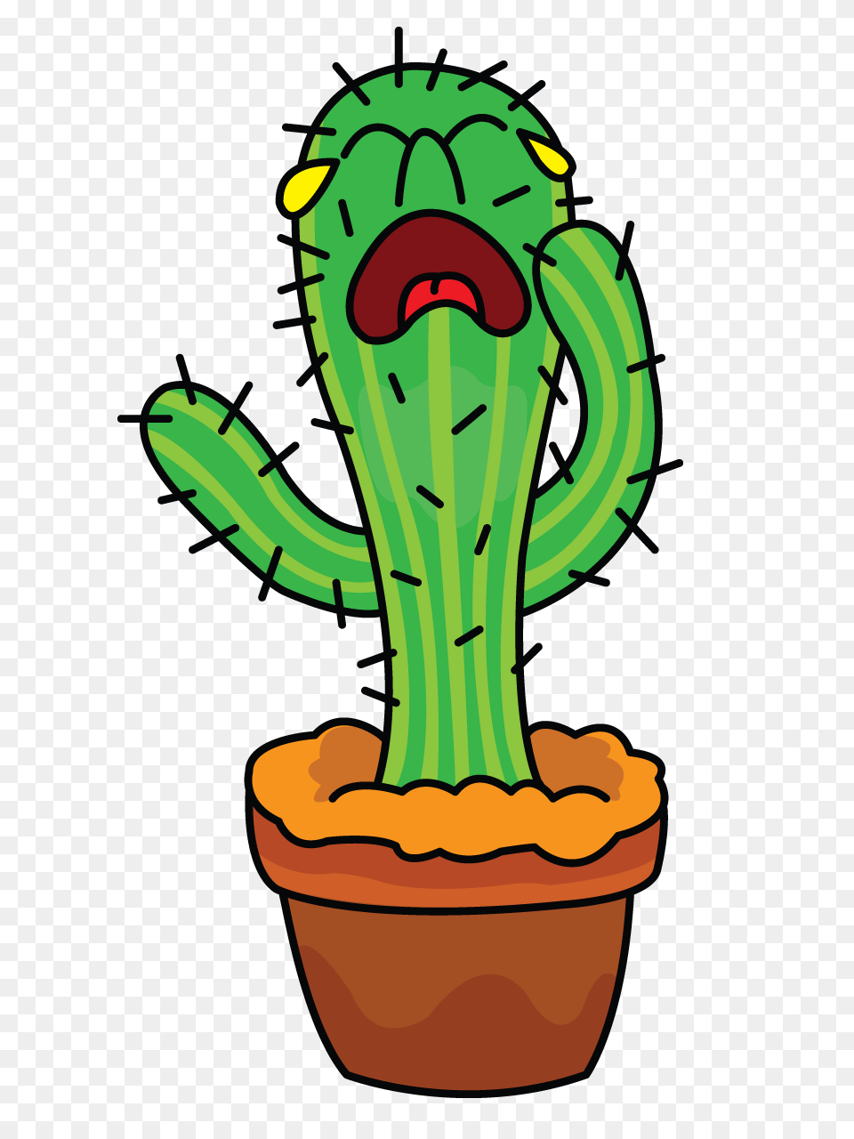 How To Draw A Cactus A Plant Easy Step, Dynamite, Weapon Free Png