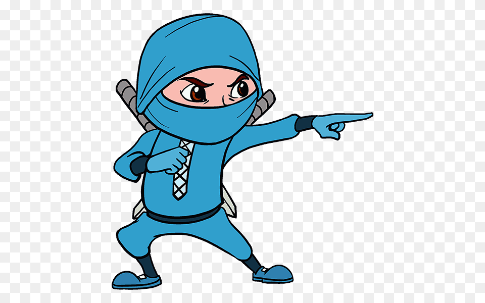 How To Draw A Cartoon Ninja In A Few Easy Steps Easy Drawing Guides, Woman, Adult, Female, Person Free Png