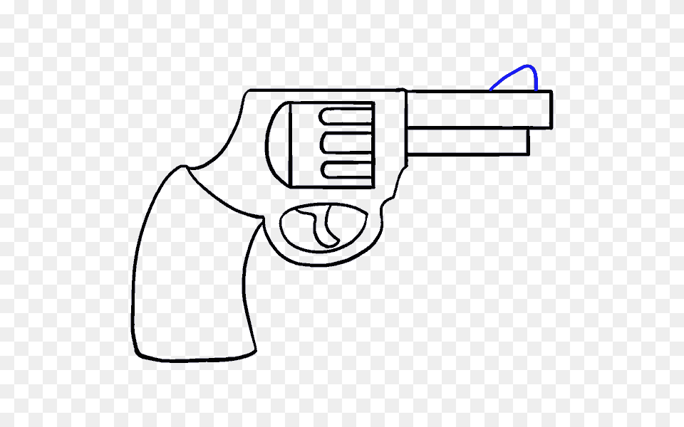 How To Draw A Cartoon Revolver In A Few Easy Steps Easy Drawing, Firearm, Gun, Handgun, Weapon Png