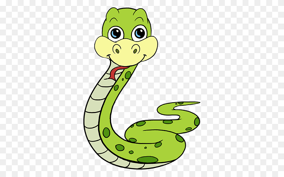 How To Draw A Cartoon Snake Easy Step, Animal Free Transparent Png