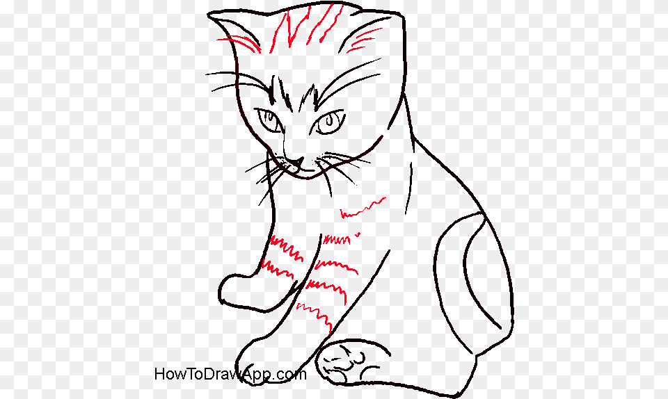 How To Draw A Cat Sitting Down Step By Step Cat Pics Clipart Drawing, Animal, Mammal, Pet, Kitten Free Transparent Png