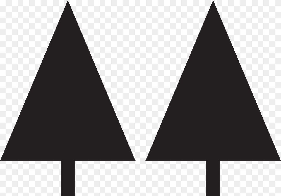 How To Draw A Christmas Tree Stencil Christmas Tree Stencil Triangle, Outdoors Free Png Download