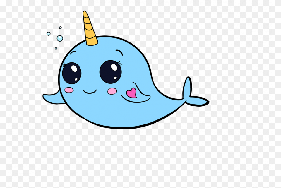 How To Draw A Derpy Narwhal Easy So Cute Drawing Online Dolphin Drawing Easy Cute, Animal, Mammal, Sea Life, Whale Png Image