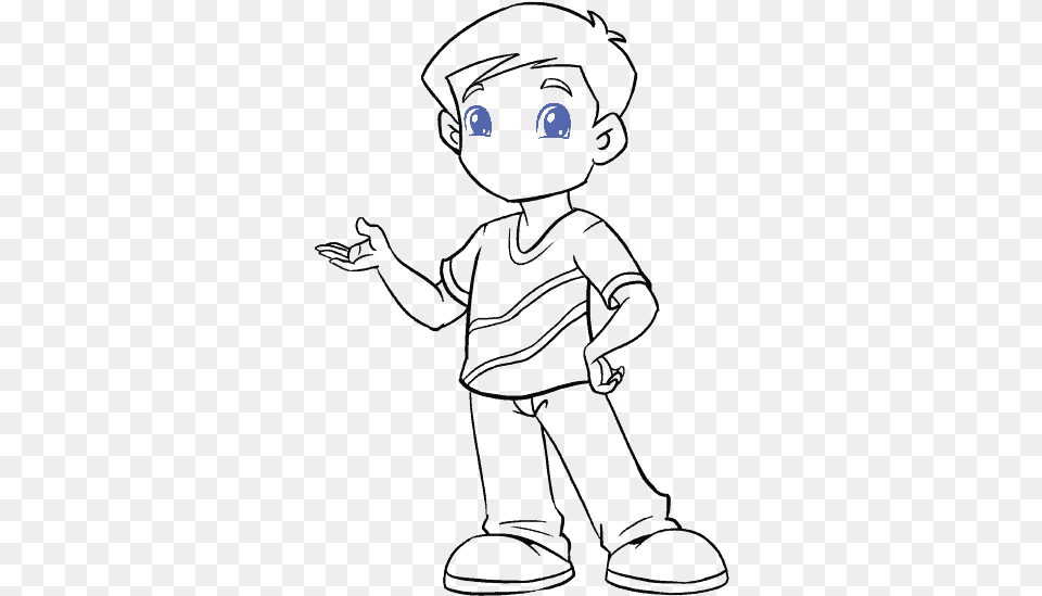 How To Draw A Draw A Simple Boy, Person, Cartoon Free Transparent Png