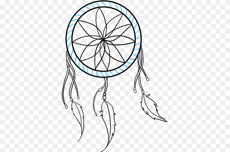How To Draw A Dream Catcher Really Easy Drawing Tutorial Simple Dream Catcher Drawing, Ball, Baseball, Baseball (ball), Sport Png Image