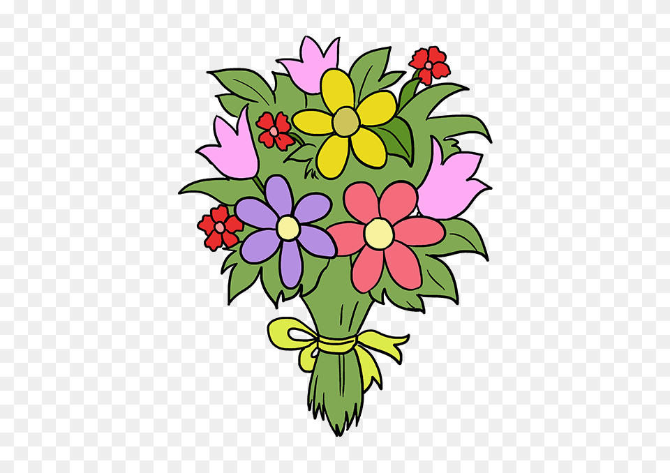 How To Draw A Flower Bouquet, Art, Floral Design, Flower Arrangement, Flower Bouquet Free Transparent Png