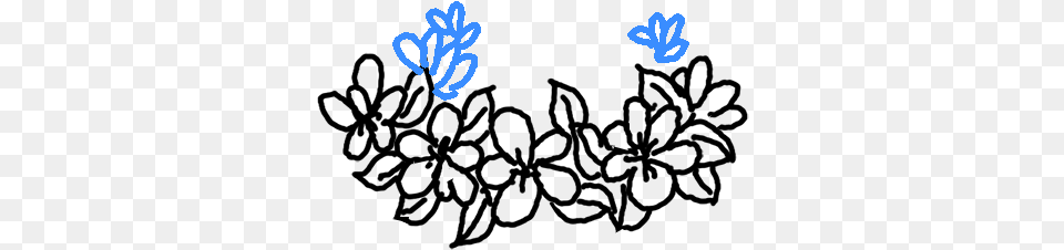 How To Draw A Flower Crown Step By Step Easy Drawing Floral, Outdoors, Nature, Sea, Water Png Image