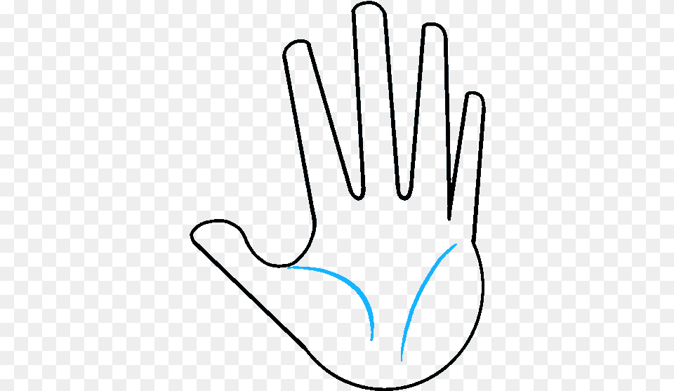 How To Draw A Hand Really Easy Drawing Tutorial Hand Drawing, Clothing, Glove Free Png Download