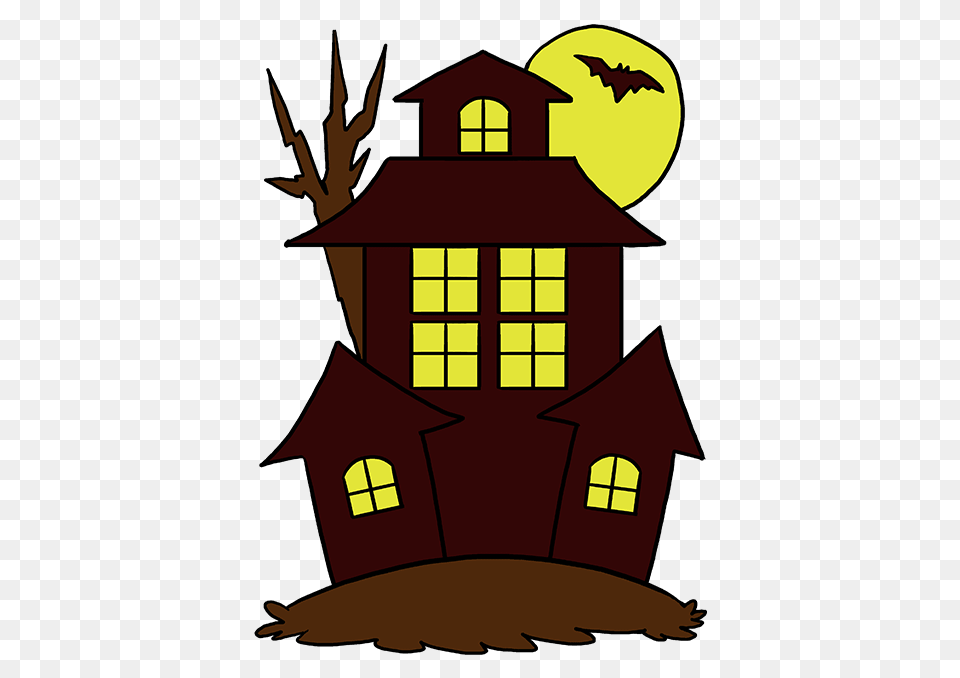 How To Draw A Haunted House, Outdoors Free Transparent Png