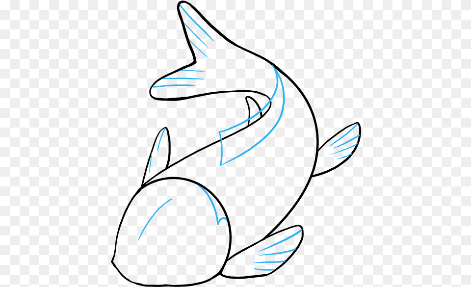 How To Draw A Koi Fish Really Coy Fish Drawing Easy, Cutlery, Fork, Art Free Transparent Png