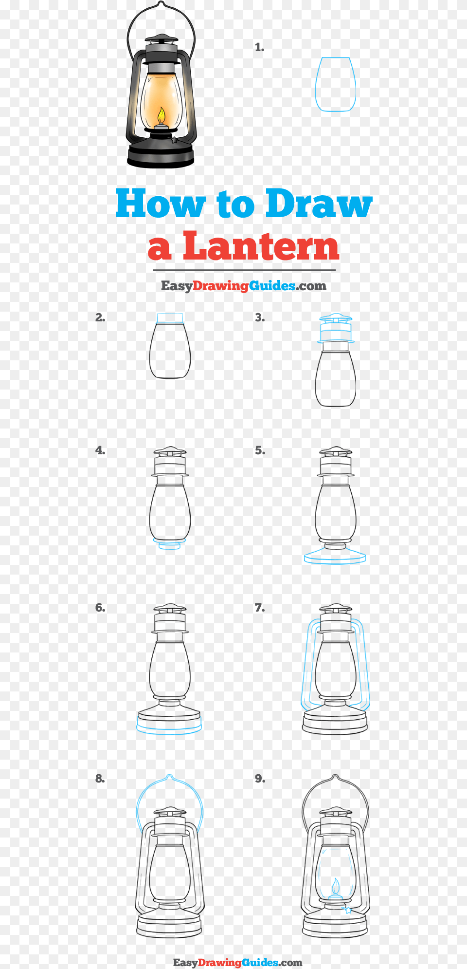How To Draw A Lantern Grasshopper Drawing Step By Step, Lamp Free Png Download