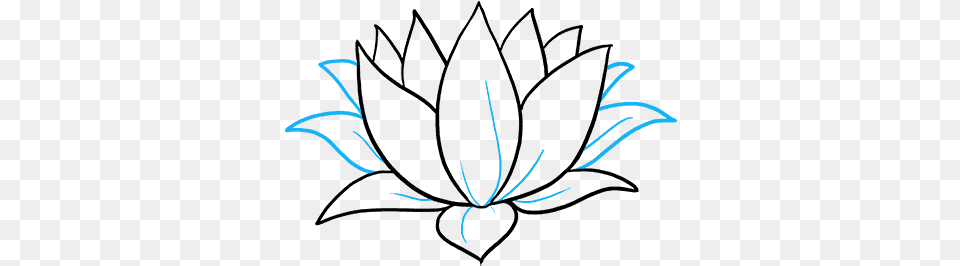 How To Draw A Lotus Flower Really Easy Drawing Tutorial Pond In Lotus Drawing, Text, Animal, Sea Life Png