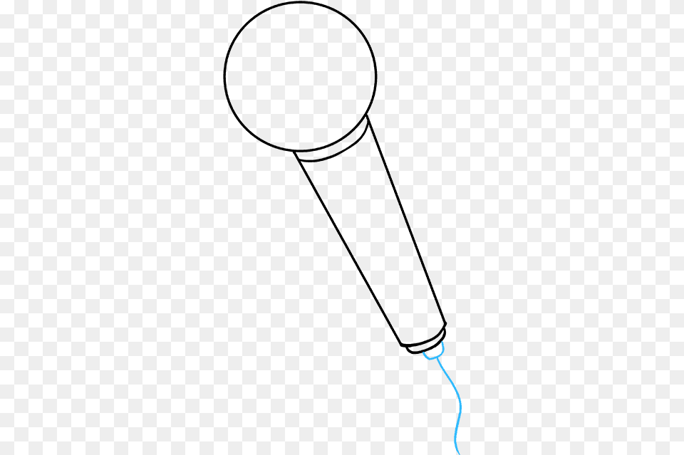 How To Draw A Microphone Microphone Drawing Easy, Silhouette, Outdoors Free Png Download