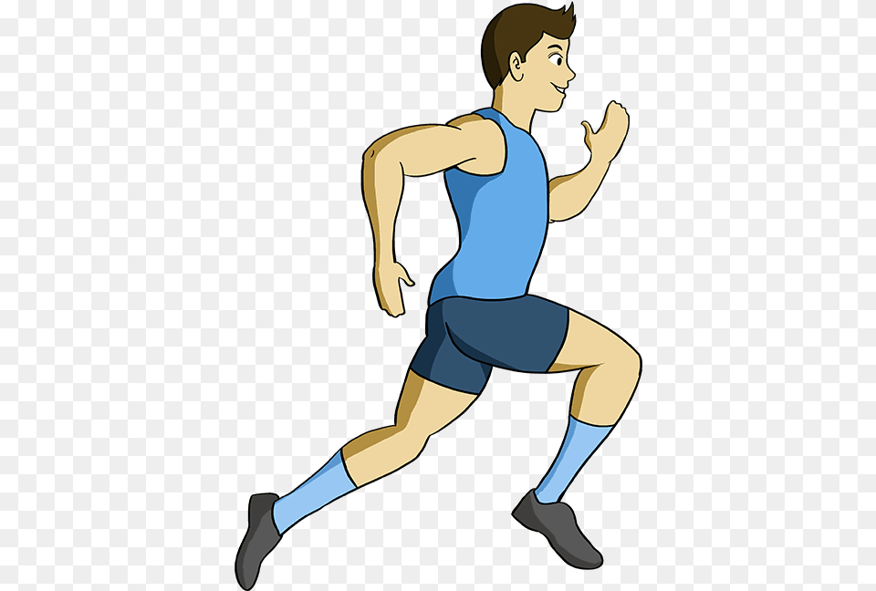 How To Draw A Person Running Really Easy Drawing Tutorial Easy To Draw Exercising Person, Adult, Female, Woman, Face Png