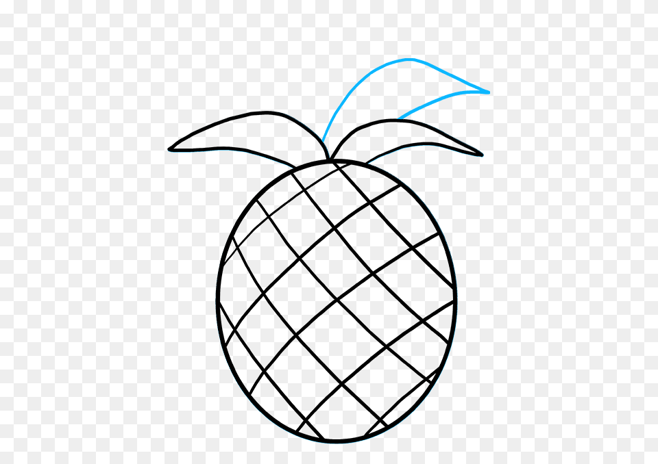 How To Draw A Pineapple, Food, Fruit, Plant, Produce Free Png Download