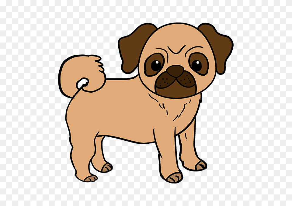 How To Draw A Pug, Animal, Pet, Mammal, Dog Free Png Download