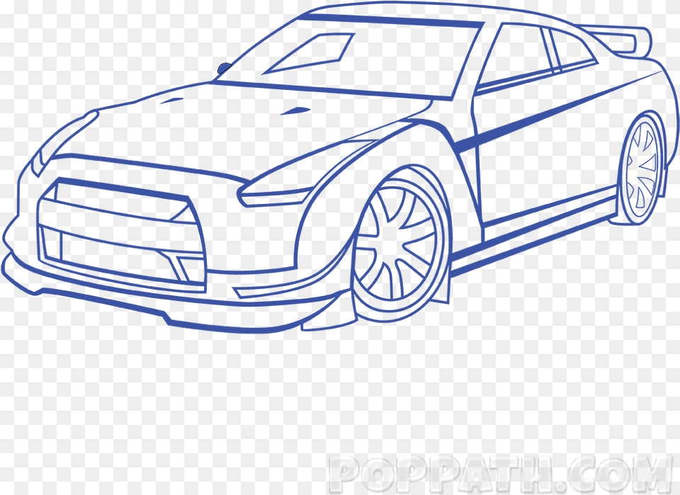 How To Draw A Race Car Pop Path Car Drawing, Spoke, Machine, Vehicle, Transportation Free Transparent Png