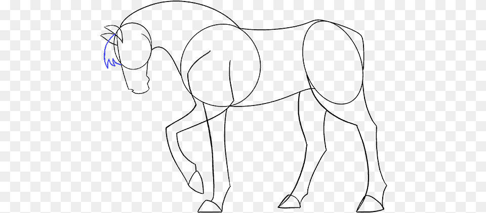 How To Draw A Simple Horse Drawing, Nature, Night, Outdoors, Astronomy Png