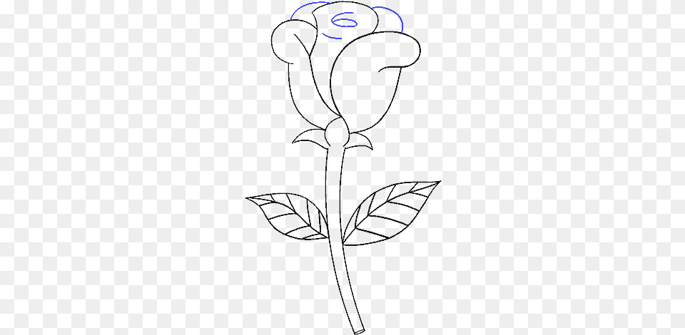 How To Draw A Simple Rose Sketch Png Image