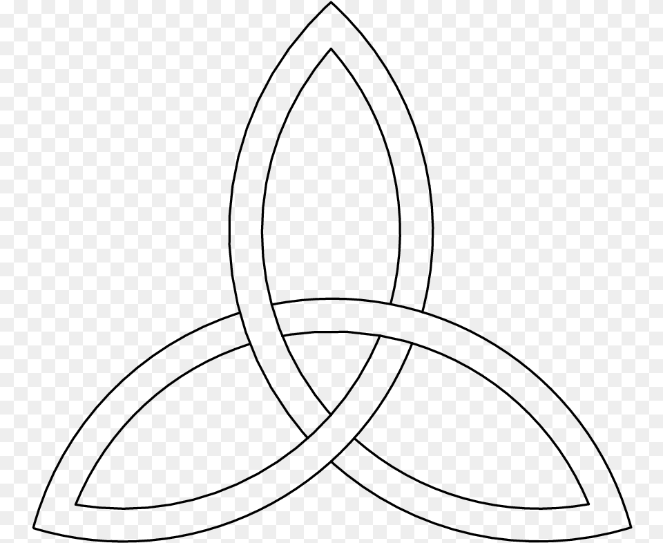 How To Draw A Simple Trinity Celtic Knot In Steps Level Sketch, Gray Free Png