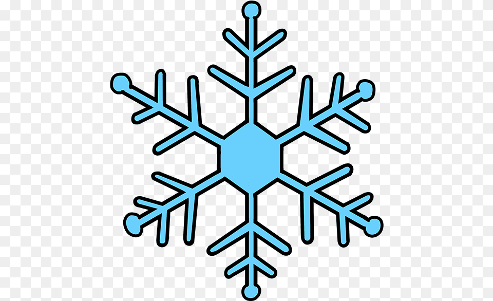 How To Draw A Snowflake Really Easy Copo De Nieve Dibujo, Nature, Outdoors, Snow Free Transparent Png