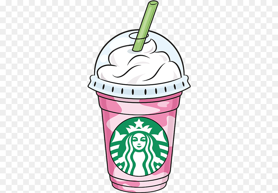 How To Draw A Starbucks Frappuccino Draw A Starbucks Frappuccino, Cream, Dessert, Food, Ice Cream Free Png Download