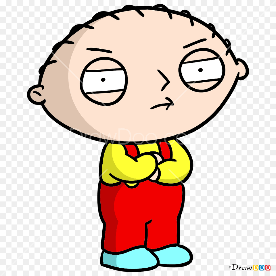 How To Draw A Stewie Easy Griffin With Gun Step Drawing Stewie Family Guy, Baby, Person, Face, Head Free Png Download