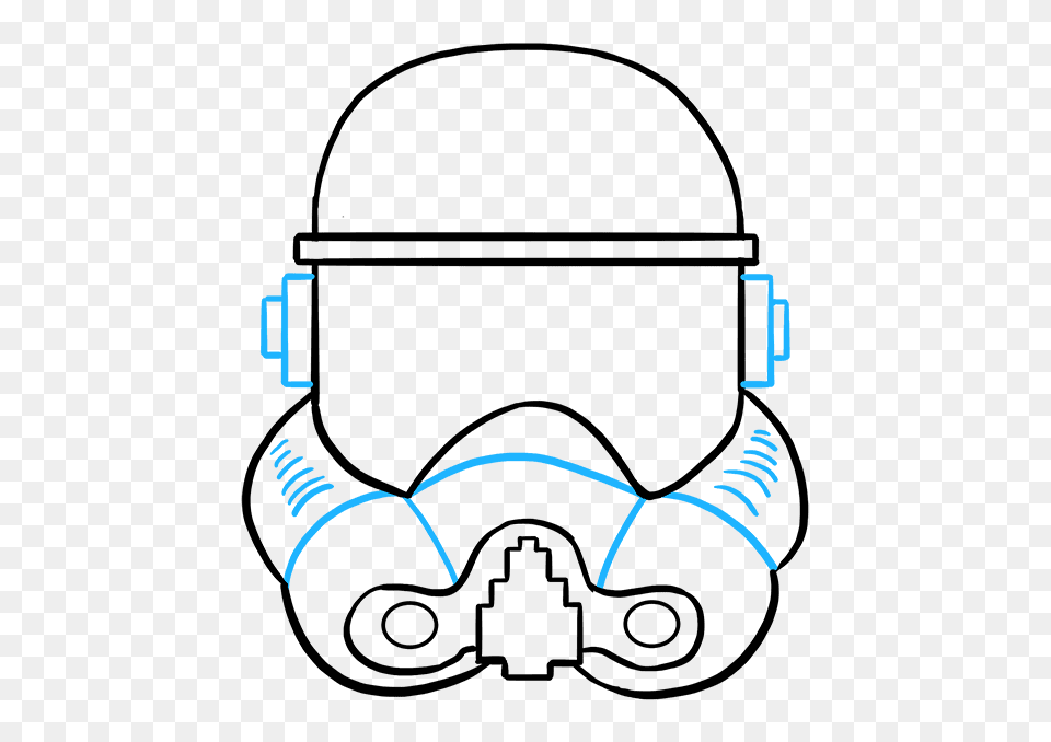 How To Draw A Stormtrooper Helmet Really Easy Drawing Tutorial, Face, Head, Person, Device Free Transparent Png