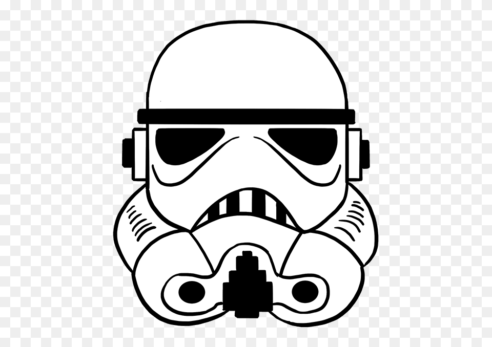 How To Draw A Stormtrooper Helmet Really Easy Drawing Tutorial, Stencil, Clothing, Hardhat Png