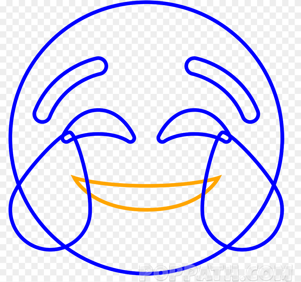How To Draw A Tears Of Joy Emoji Narisovat Emodzhi, Light, Neon, Person, Face Free Png