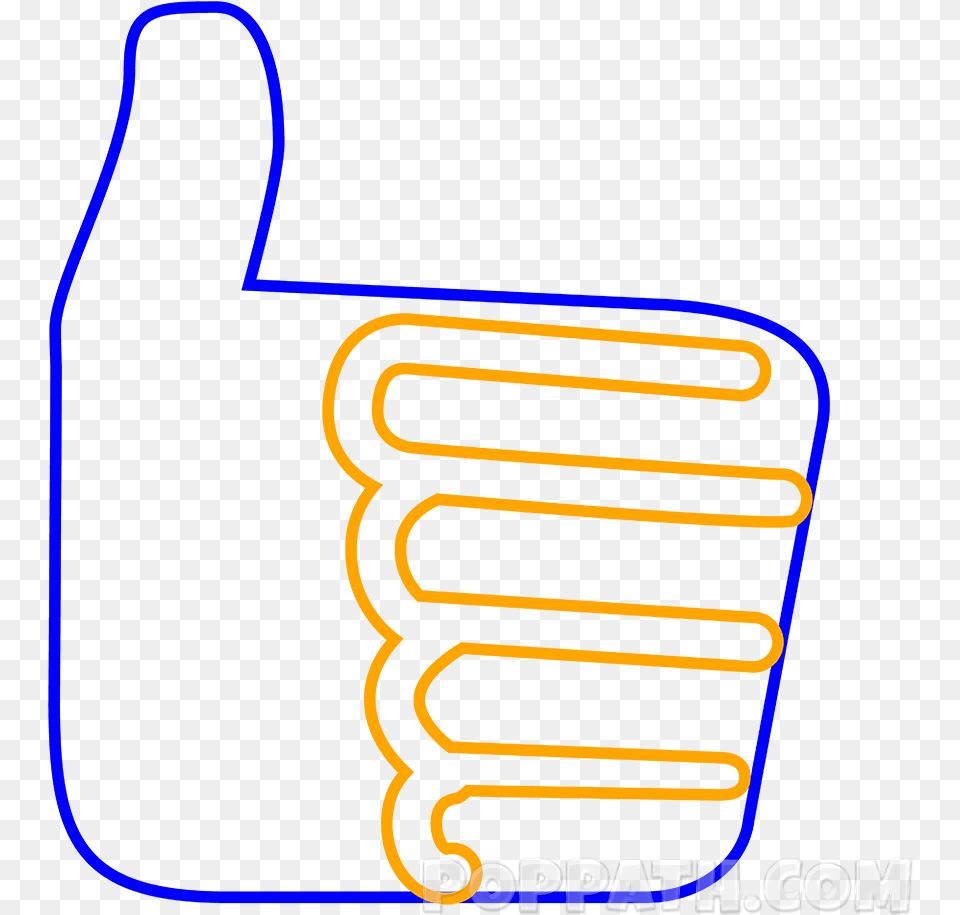 How To Draw A Thumbs Up Emoji Pop Path, Body Part, Finger, Hand, Light Png Image
