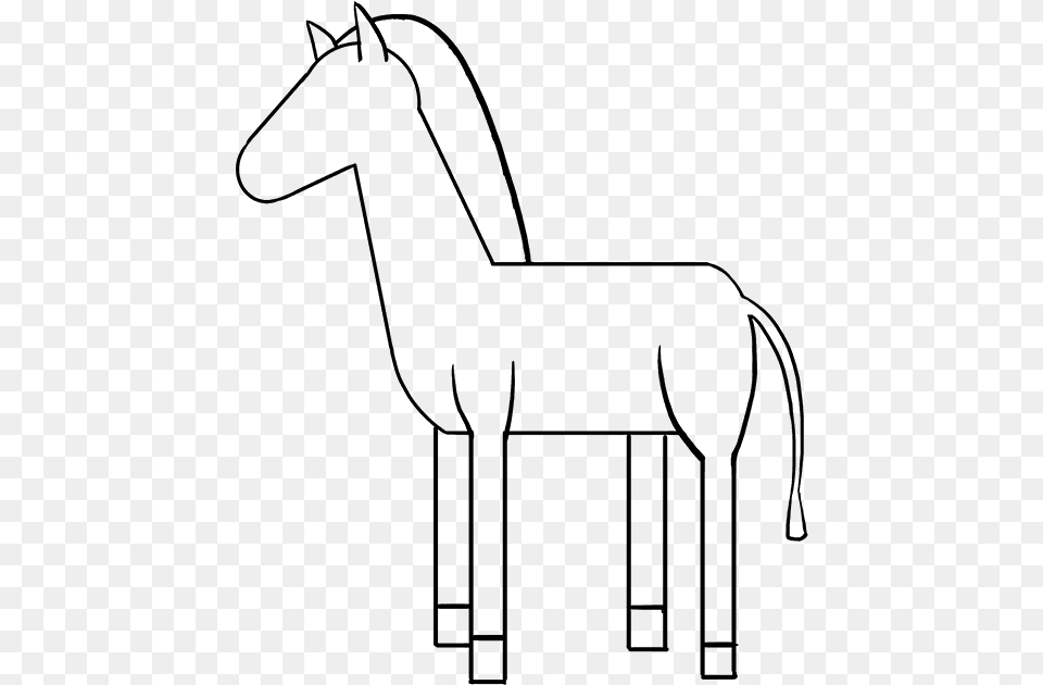 How To Draw A Zebra Zebra Clipart Easy, Gray Free Png Download