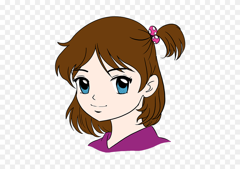 How To Draw An Anime Girl Face, Book, Comics, Publication, Baby Png Image