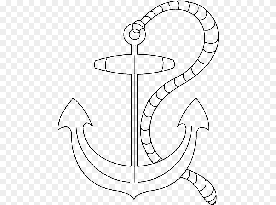How To Draw An Draw A Anchor Easy, Cross, Symbol Free Png