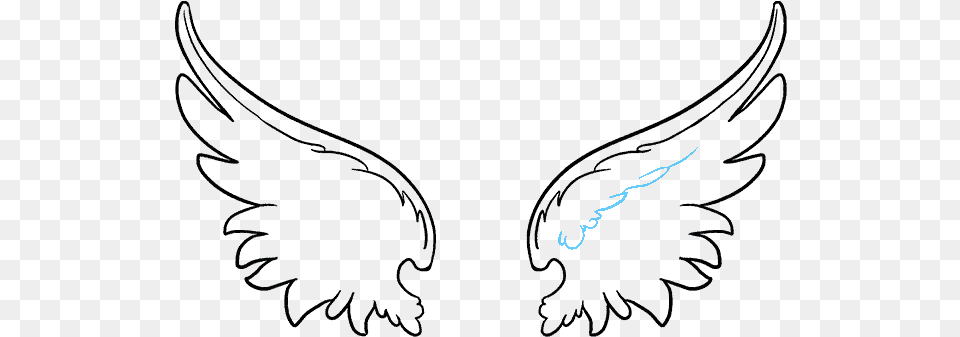 How To Draw Angel Wings Angel Wings Drawing, Pattern, Outdoors, Nature Free Png